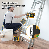 Kit de nivellement industriel DEGLASERS 4D à faisceau vert, 16 lignes, durable, rechargeable, avec batterie au lithium 12V