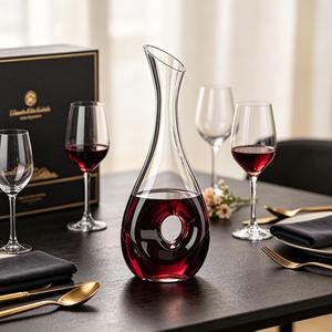 Elegante Decantador de Vino de Cristal con Forma Redonda, Empaque Personalizable, Regalo Empresarial Premium para Banquetes de Hotel - Product Image 4