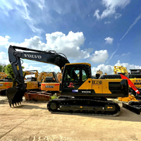 Excavator Crawler Hidrolik Volvo EC210 Bekas Kapasitas Bucket 1.1m Mesin 123KW Gearbox Pompa 2024 Pertanian Industri Konstruksi