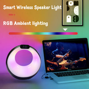 Haut-parleur de jeu sans fil portable de nouveau Style avec lumières de réveil LED colorées mixtes haut-parleur intelligent de fête en plein air multifonction - Product Image 5