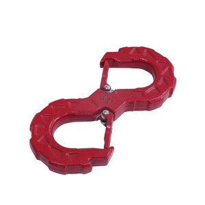 Gancho <span class=keywords><strong>de</strong></span> Remolque Doble <span class=keywords><strong>de</strong></span> Acero Forjado con Recubrimiento en Polvo Rojo, Gancho en S para Remolcar Automóviles, Capacidad <span class=keywords><strong>de</strong></span> 50 lb, Soporte Estructural, Logotipo Personalizado para Remolque - Product Image 2