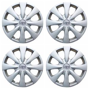 Für Corolla Radnaben-Dekorationsabdeckungen Reifenkappen Radabdeckungen Reifenhüllen 15-Zoll-Radabdeckungen PP-Kunststoff/ABS Silber - Product Image 5