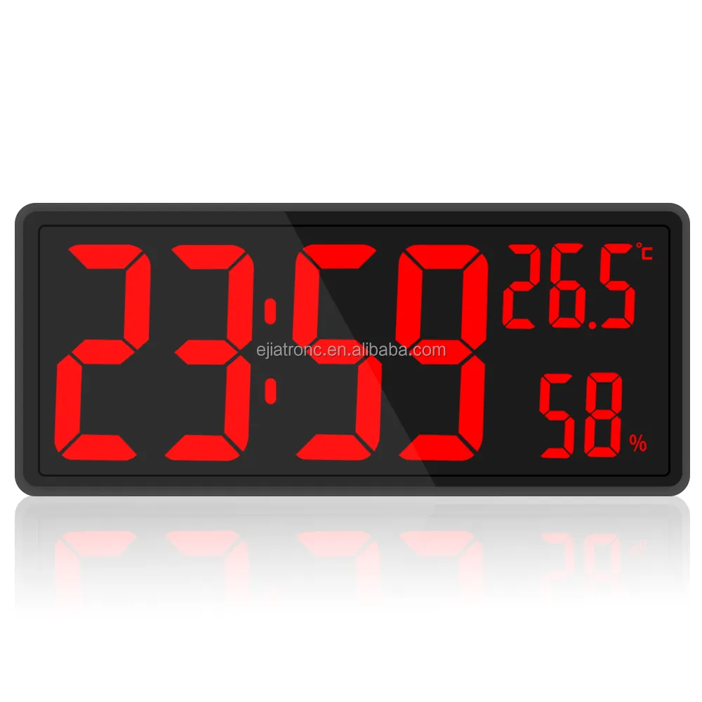 15 дюймовый большой светодиодные настенные часы большой цифровой дисплей цифровые часы-будильник