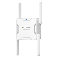Repetidor de señal WiFi QLOCOM, amplificador de señal WiFi de largo alcance, repetidor WLAN de 1200 Mbps, 11AC, doble banda, 2.4G 5G