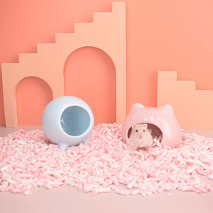 Abri de refroidissement estival pour hamster, cage pour animaux de compagnie, meubles, maison en céramique pour hamster - Product Image 2