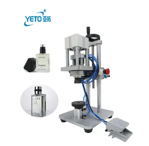 YETO small Perfume bottle pump crimping sealing closing capping machine price for glass bottle