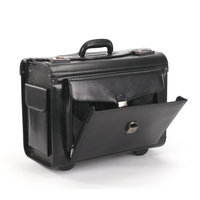 Valise trolley populaire en cuir PU style dessin animé pour pilote et steward, bagage d'embarquement pour avion, mallette d'affaires écologique