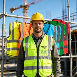 Customized Branded Reflective Safety Vest High Visibility Fluorescent <b>Jacket</b> for Training Team Building Promotional Printed - Product Image 1