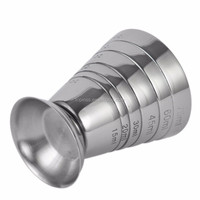 BGM.FOX Promotion Spéciale Jigger à Mesurer pour Cocktails et Vin, Écologique, Moderne, en Acier Inoxydable, Multi-Niveaux, 75 ml, Diamètre 5-10 cm