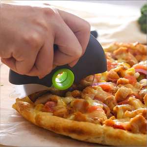 Couteau <span class=keywords><strong>à</strong></span> <span class=keywords><strong>pizza</strong></span> rond en acier inoxydable avec poignée et couvercle pour la découpe de la pâte et la cuisson – Accessoire de cuisine et de boulangerie - Product Image 5