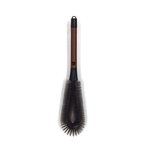 Brosse à tasses à manche en bois, brosse à long manche, brosse à vaisselle, brosse à bouteilles, nettoyage multifonctionnel 2-en-1 pour la cuisine - Product Image 5