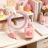 Protector de Cable de Silicona Ecológico Personalizado con Dibujos Animados para Accesorios de Celular, Clip para Cable de Carga USB - Promocional Electrónico