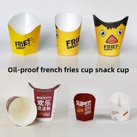 Boîtes d'emballage jetables carrées inclinées pour frites, design dessin animé canard, pour fast-food, gaufres aux œufs, nuggets de poulet, snacks