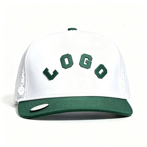 White Green Laser Cut <b>Snapback</b> <b>Cap</b> Custom Logo 6-Panel Unisex Casual Hat Breathable Outdoor Spring Summer - Product Image 1