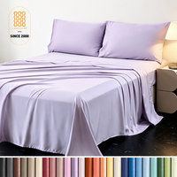 Parure de draps King Size en viscose de bambou 100 % biologique ultra douce et luxueuse, rafraîchissante pour les personnes ayant chaud la nuit