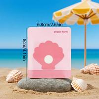 Bloc-notes en forme de coquillage, notes autocollantes mignonnes sur le thème de la plage, couleurs vives, essentiels pour la rentrée scolaire, pour le bureau et les études