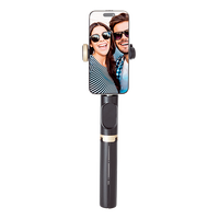 Trépied perche à selfie extensible personnalisable en acier inoxydable avec télécommande sans fil Bluetooth