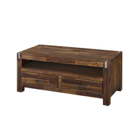 PANAMA RANGE Table basse en bois massif de haute qualité avec 2 tiroirs ouverts Ensemble de meubles de salon au design moderne Fabriqué au Vietnam