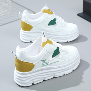 Zapatos de Mujer 2026, Casuales, con Suela Gruesa, Primavera/Verano, de Cuero PU, con Cordones, Impermeables, de Suela Plana - Product Image 2