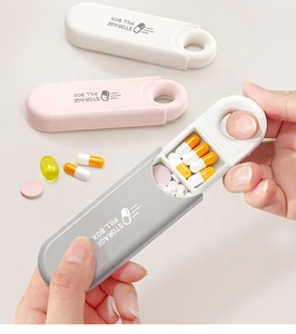 Hộp đựng thuốc du lịch kiểu viên nang bán chạy kiểu mới, hộp đựng thuốc dạng nắp bật, hộp nhựa mini - Product Image 1