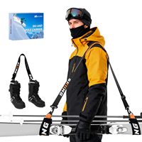 Sangle de ski, support pour skis et bâtons pour un transport facile de vos accessoires de ski, bâtons/chaussures de ski