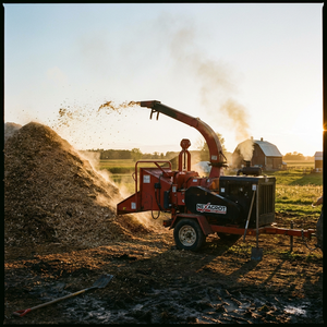 Broyeur à <span class=keywords><strong>bois</strong></span> diesel professionnel NEXAGROT 15HP monté sur remorque - Product Image 2