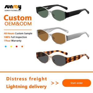 Lunettes de soleil unisexes en acétate de haute qualité, style rétro épais, personnalisées OEM, pour hommes et femmes, avec verres polarisés - Product Image 2