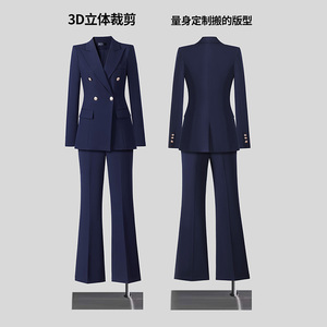 Tailleur Printemps-Automne Professionnel pour Femmes, Robe Formelle Raffinée avec <span class=keywords><strong>Salopette</strong></span> pour les Déplacements Professionnels, Entretiens d'Embauche, et une Allure Élégante - Product Image 4