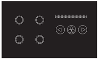 Interrupteur intelligent WiFi JRUMP 4 voies, interrupteur mural intelligent pour ventilateur, panneau tactile en verre, compatible avec Tuya Smart Home, fonctionne avec Alexa et Google Assistant