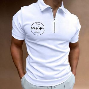 Camiseta de Hombre con Cierre, Diseño Personalizado, 100% Algodón, Transpirable, de Secado Rápido, Estilo Urbano, Lisa, para Serigrafía, Venta al Por Mayor - Product Image 5