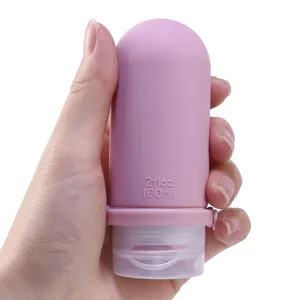 Kit de bouteille de voyage en silicone étanche distributeur bouteille de shampooing Portable taille de voyage bouteille de stockage cosmétique ensemble de kit de toilette