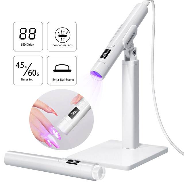 New Arrival Portable Promotional OEM Low Price Nail Polish Gel Curing Lamp Handhold Mini UV Led Nail Lamp With Nail Stamper