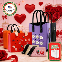 Sac fourre-tout léger et imperméable en EVA pour la Saint-Valentin avec trous perforés, idéal pour la personnalisation de charms de sabots et sacs à main pour femmes
