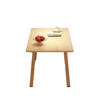 Ensemble de table à manger rectangulaire en bois massif, style minimaliste moderne, pour 4 à 6 personnes, usage domestique et appartement locatif