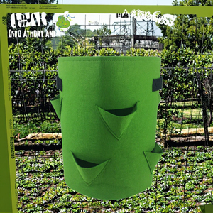 Sac <span class=keywords><strong>de</strong></span> culture en fibre végétale biodégradable pour fraises, résistant et écologique, avec 8 poches, capacité <span class=keywords><strong>de</strong></span> 5 à 7 à 10 gallons, HUICAI HC-PGB-002 - Product Image 3