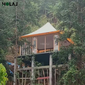 Tente de Luxe Personnalisée pour Hôtel, Quadrilatère à Pointe Unique avec Structure en Acier, Lodge <span class=keywords><strong>Nomade</strong></span> de Luxe en PVC Imperméable pour Complexes Extérieurs - Product Image 5