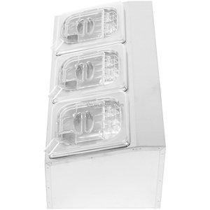 Contenedor de Buffet de Plástico de Tres Compartimentos, Material de Grado Alimenticio, Tapa Transparente, Equipo de Servicio para Restaurantes - Product Image 2