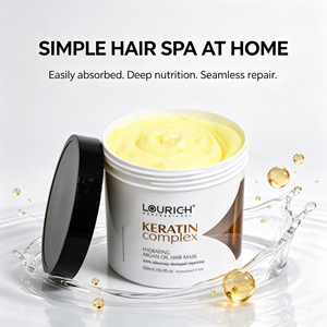 Mascarilla Capilar de Queratina y Aceite de Argán LOURICH, Reparación Profunda para Cabello Decolorado, Teñido y Enfermado, Venta al por Mayor para Salones de Belleza, Marca Privada - Product Image 1