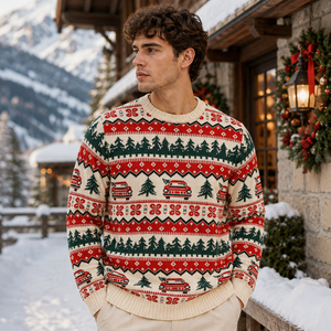 Custom Wholesale Knit <strong>Men</strong> <strong>Christmas</strong> Sweater Family Pattern Jacquard New Year <strong>Jumper</strong> Ugly <strong>Christmas</strong> Sweater Unisex - Product Image 2