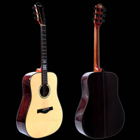 Solid Spruce Rosewood High Quality Acoustic Guitar Geake Ganjiang High-End Handmade All-Bone Nato Wood 41-Inch Dreadnought Ebony