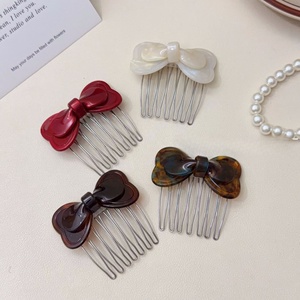 หวีติดผมทรงเรขาคณิตอะซิเตทสไตล์เกาหลีแบบคลาสสิก หวีเสียบผมหน้าม้าแบบซ่อนได้ อุปกรณ์เสริมผมด้านหน้าและด้านข้าง - Product Image 1