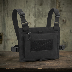 Panel de Pecho de Nailon Reforzado Resistente al Agua con Bolsillo de Navegación, Organizador de Archivos de Mapas de Perfil Bajo con Cremallera - Product Image 2