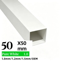 Expédition rapide Grille de plafond en tube carré d'aluminium 50x50mm Panneau de plafond linéaire Insonorisant Ignifuge Moderne Style Métro