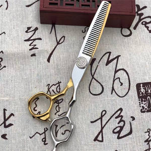 Ciseaux de coiffure H6 6,0 pouces, ciseaux à effiler en acier inoxydable chromé à tête droite pour usage professionnel - Product Image 3