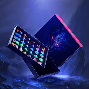 Ensemble de dés polyédriques en acrylique Demon Design, 7 pièces (D20/D12/D10/D00/D8/D6/D4) pour D&D, Dragons, Donjons, RPG fantastique, <span class=keywords><strong>Créatures</strong></span> sombres - Product Image 6