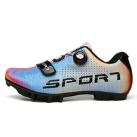 Chaussures de vélo professionnelles pour hommes, avec crampons autobloquants SPD, en EVA et PU, style décontracté, maille, semelle intérieure en nylon et carbone, pour l'été, OEM