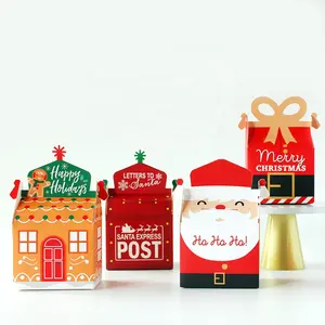 Cartoon Surprise Santa Gingerbread Man Paper Candy Cookie Packaging Box Boxes for Xmas New Year Decoration