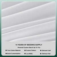 100% coton personnalisé drap de lit ensemble moderne tissé plat drap de lit reine roi tailles hôtel literie sac emballage couverture de lit linge