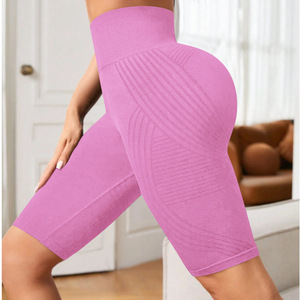 Shorts de yoga anti-<span class=keywords><strong>cellulite</strong></span> 3D sans couture extensibles pour femme, contrôle du ventre, compression, grande taille 3XL, pour l'été et le cyclisme - Product Image 3