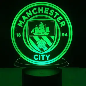 새로운 디자인 하이 퀄리티 3D 야간 조명 램프 가정 장식을 위한 축구 클럽 야간 조명